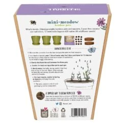Mini Meadow Seedballs And 3 Bamboo Pots & Saucers -Ever Bloom Gardens pl2000040778 card7 lg