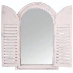 Garden Wall Mirror With Shutters