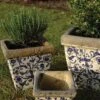 Aged Ceramic Flower Pots - Set Of 3 -Ever Bloom Gardens pr2000028008