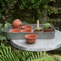 Terracotta Grow Pots - Set Of 8 With Tray 13 Terracotta Grow Pots - Set Of 8 With Tray -Ever Bloom Gardens pr2000028372 card3 lg