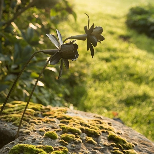Daffodil Flower Stake - Antique Brass 6 Daffodil Flower Stake - Antique Brass - Image 4