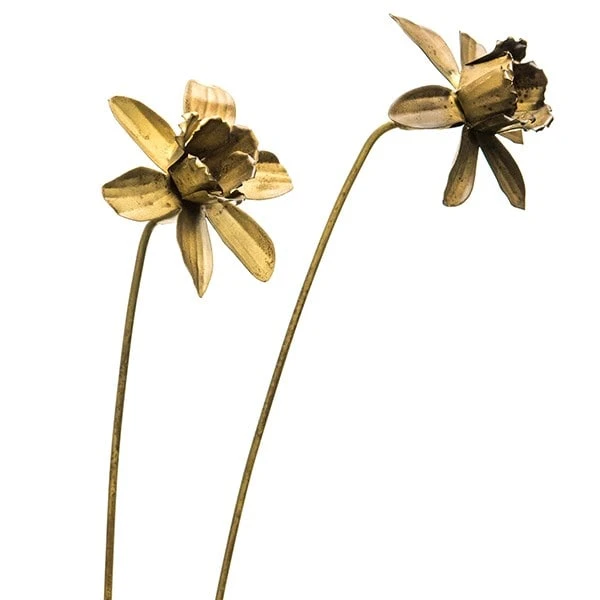 Daffodil Flower Stake - Antique Brass 8 Daffodil Flower Stake - Antique Brass - Image 6