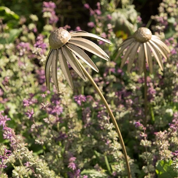 Echinacea Plant Stake - Antique Brass 7 Echinacea Plant Stake - Antique Brass - Image 6