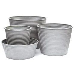 Ribbed Zinc Planter -Ever Bloom Gardens pr2000028781 card5 lg