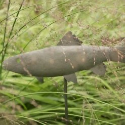 Antique Pewter Metal Trout Stake -Ever Bloom Gardens pr2000028881 card4 lg