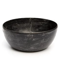 Rough Cast Aluminium Bowl - Charcoal Black -Ever Bloom Gardens pr2000028887 card10 lg