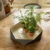 Enamelled Geo Metal Plant Tray -Ever Bloom Gardens pr2000031479