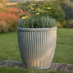 Tall Antique Zinc Dolly Pot 8 Tall Antique Zinc Dolly Pot -Ever Bloom Gardens pr2000031491 card4 lg