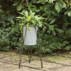 Tall Galvanised Planter With Stand 8 Tall Galvanised Planter With Stand -Ever Bloom Gardens pr2000031504 card3 lg