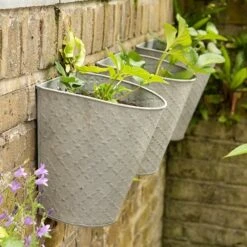 Embossed Wall Planters Antique Zinc - Set Of 3 -Ever Bloom Gardens pr2000032857 card3 lg
