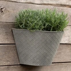 Aged Embossed Wall Planter - Aged Zinc -Ever Bloom Gardens pr2000033942 card4 lg