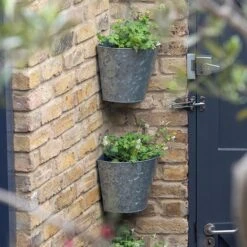 Galvanised Corner Wall Planters - Set Of 3 -Ever Bloom Gardens pr2000033944 card4 lg