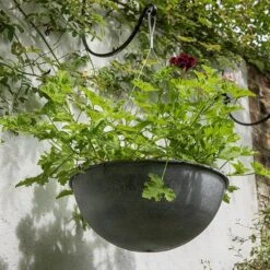 Hanging Bowl - Aged Zinc 11 Hanging Bowl - Aged Zinc -Ever Bloom Gardens pr2000033957 card4 lg