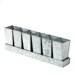 Galvanised Tray With 6 Tall Root Trainer Pods -Ever Bloom Gardens pr2000037489 card5 lg