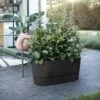 Greenville Terrace Trough On Wheels Black