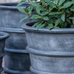 Greystoke Ribbed Planter - Aged Zinc -Ever Bloom Gardens pr2000046295 card10 lg