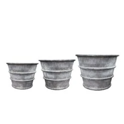 Greystoke Ribbed Planter - Aged Zinc -Ever Bloom Gardens pr2000046295 card4 lg