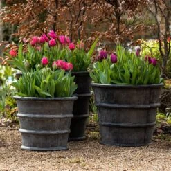 Greystoke Ribbed Planter - Aged Zinc -Ever Bloom Gardens pr2000046295 card8 lg