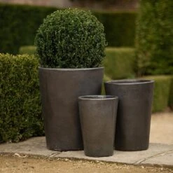 Glazed Terracotta Long Tom Pot - Matt Charcoal -Ever Bloom Gardens pr2000046307 card4 lg
