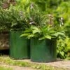 Glazed Ceramic Cylinder Crackle Green 2 Glazed Ceramic Cylinder Crackle Green -Ever Bloom Gardens pr2000046309
