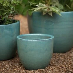 Glazed Terracotta Pot - Reef Blue 10 Glazed Terracotta Pot - Reef Blue -Ever Bloom Gardens pr2000046329 card3 lg