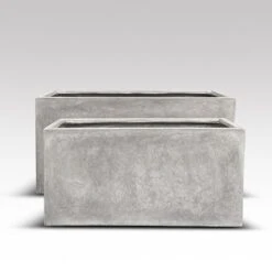 Rectangular Terrace Planter - Weathered Cement -Ever Bloom Gardens pr2000048710 card3 lg