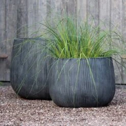 Ripple Bowl Planter - Ash Grey 12 Ripple Bowl Planter - Ash Grey -Ever Bloom Gardens pr2000048719 card3 lg