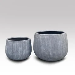 Ripple Bowl Planter - Ash Grey 13 Ripple Bowl Planter - Ash Grey -Ever Bloom Gardens pr2000048719 card4 lg