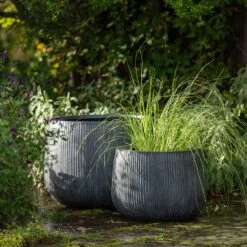Ripple Bowl Planter - Ash Grey 15 Ripple Bowl Planter - Ash Grey -Ever Bloom Gardens pr2000048719 card6 lg