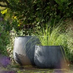 Ripple Bowl Planter - Ash Grey 16 Ripple Bowl Planter - Ash Grey -Ever Bloom Gardens pr2000048719 card7 lg