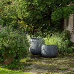 Ripple Bowl Planter - Ash Grey 17 Ripple Bowl Planter - Ash Grey -Ever Bloom Gardens pr2000048719 card8 lg