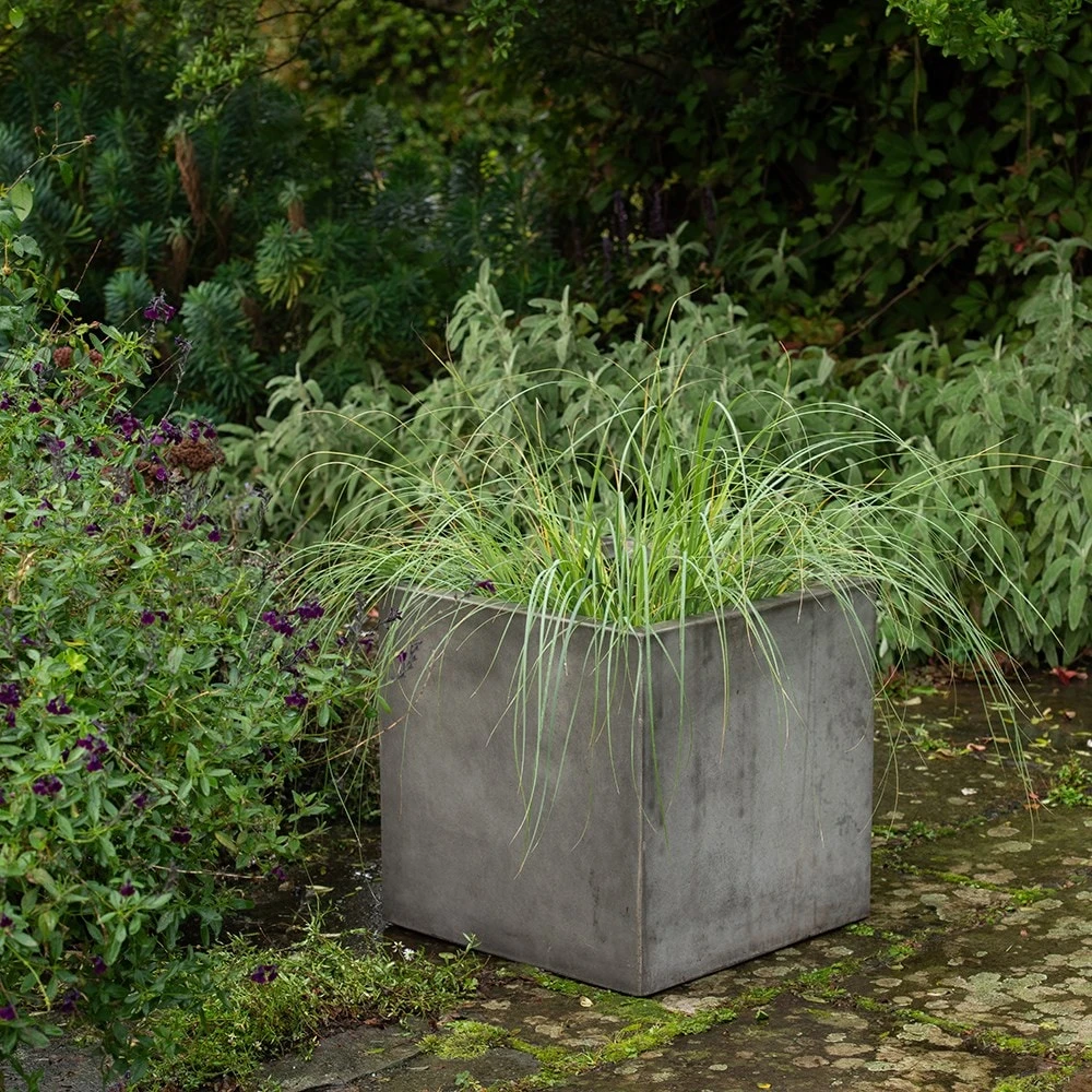 Square Terrace Planter - Weathered Cement 10 Square Terrace Planter - Weathered Cement - Image 8