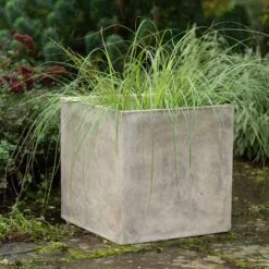 Square Terrace Planter - Weathered Cream