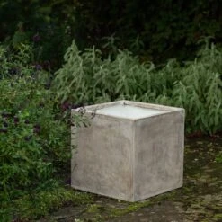 Square Terrace Planter - Weathered Cream -Ever Bloom Gardens pr2000048723 card7 lg