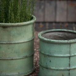 Greenwich Barrel Planter - Verdigris 21 Greenwich Barrel Planter - Verdigris -Ever Bloom Gardens pr2000048731 card10 lg