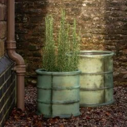 Greenwich Barrel Planter - Verdigris 19 Greenwich Barrel Planter - Verdigris -Ever Bloom Gardens pr2000048731 card8 lg